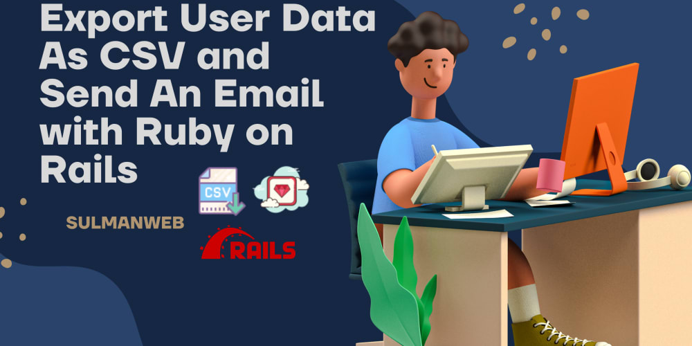 RubyOnRailsBa's tweet card. Sometimes we need to export user data we have in our app to comply with GDPR. So here I will explain how to export user data as a CSV file and a...