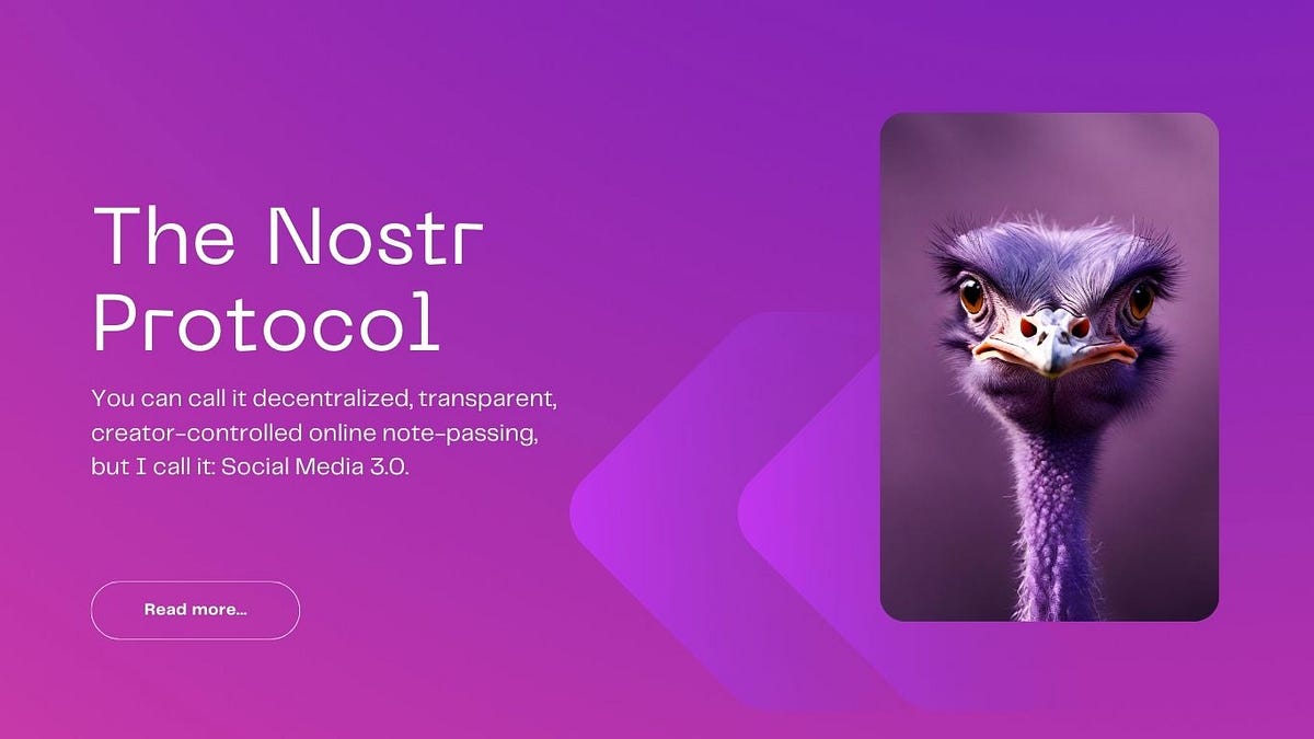 defi1crypto2's tweet card. The NOSTR Protocol: Social Media 3.0 Buckle up, buttercup. We’ve got a new way to pass notes online. I’m not sure I can build a Table of Contents here for you, but here’s a quick summary of …