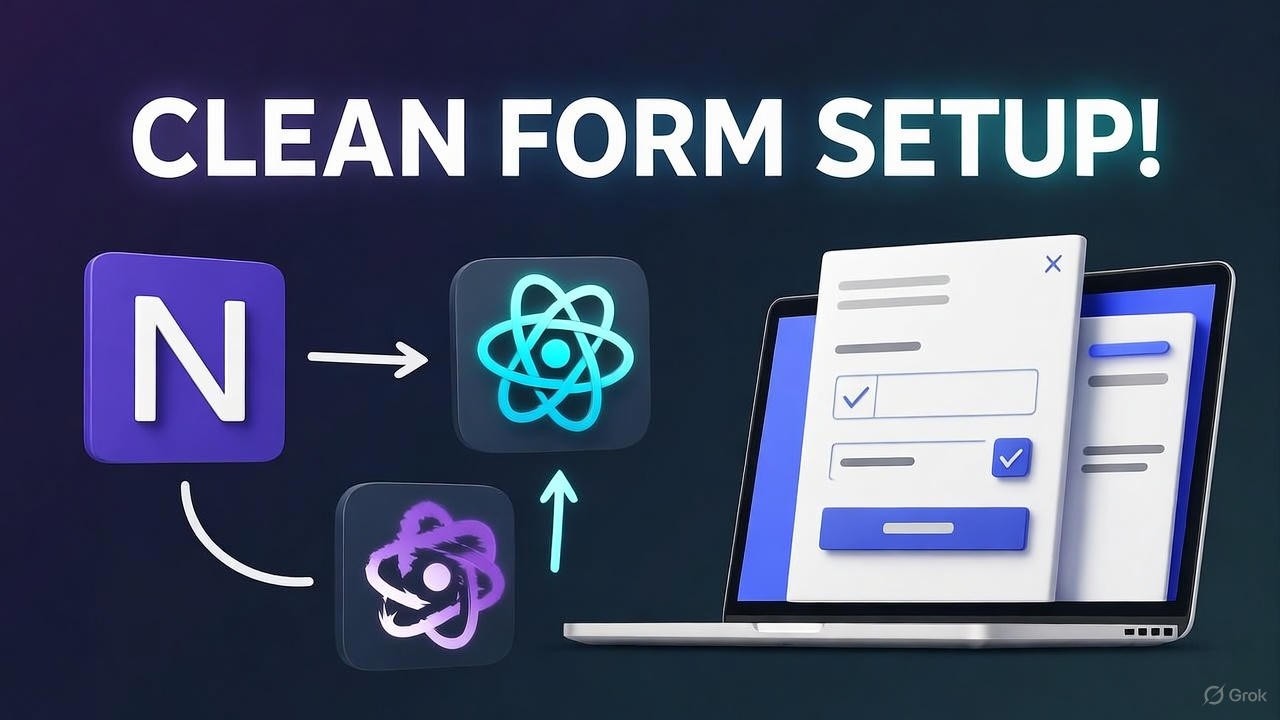 nirhhk30654's tweet card. Stop Writing Messy Forms! Clean Next.js Form Setup with React Hook...