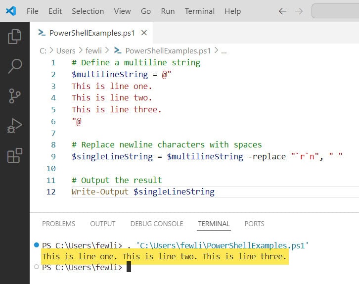 PowerShellFAQs's tweet card. Learn How to Convert Multiline String to Single Line in PowerShell using various methods like Using -replace Operator, Using -join Operator, etc.