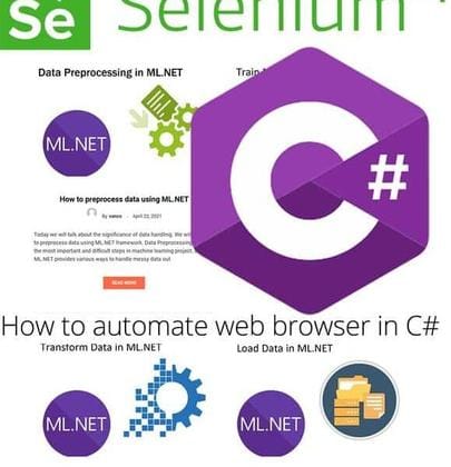 codeai3's tweet card. How to automate web browser in C#. A step by step tutorial showing you how to automate web browser via Selenium Web Driver and C#