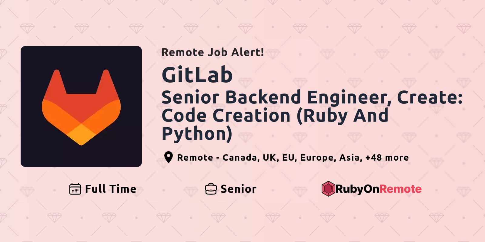 RubyOnRemote's tweet card. Find curated remote ruby jobs in one place. Join the remote work force.
