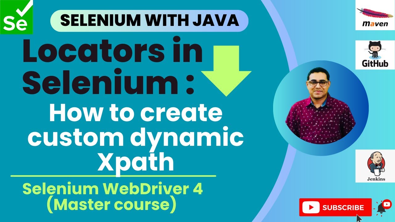 CodenboxTeam's tweet card. Session 13: Master Selenium -Java | How to create custom dynamic...
