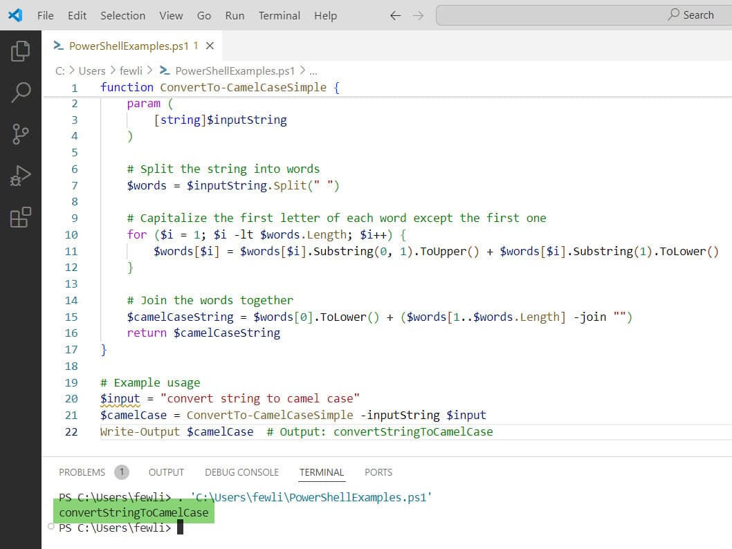 PowerShellFAQs's tweet card. Keep reading to know everything about how to Convert String to Camel Case in PowerShell using different methods like using regular expressions and using String Manipulation, etc.