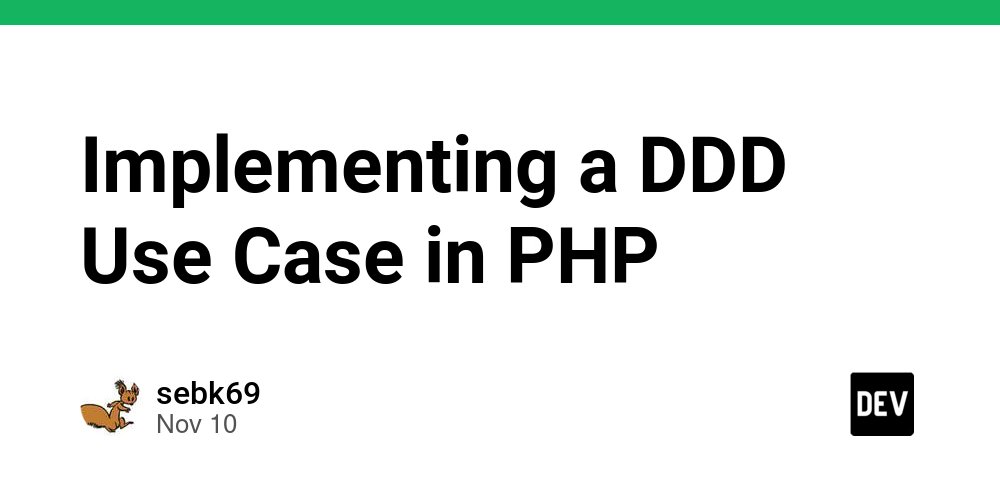 prod42net's tweet card. Implementing a DDD Use Case for in PHP This article explores a Domain-Driven Design (DDD)...