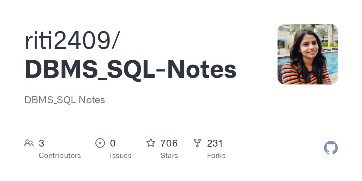 riti2409's tweet card. DBMS_SQL Notes. Contribute to riti2409/DBMS_SQL-Notes development by creating an account on GitHub.