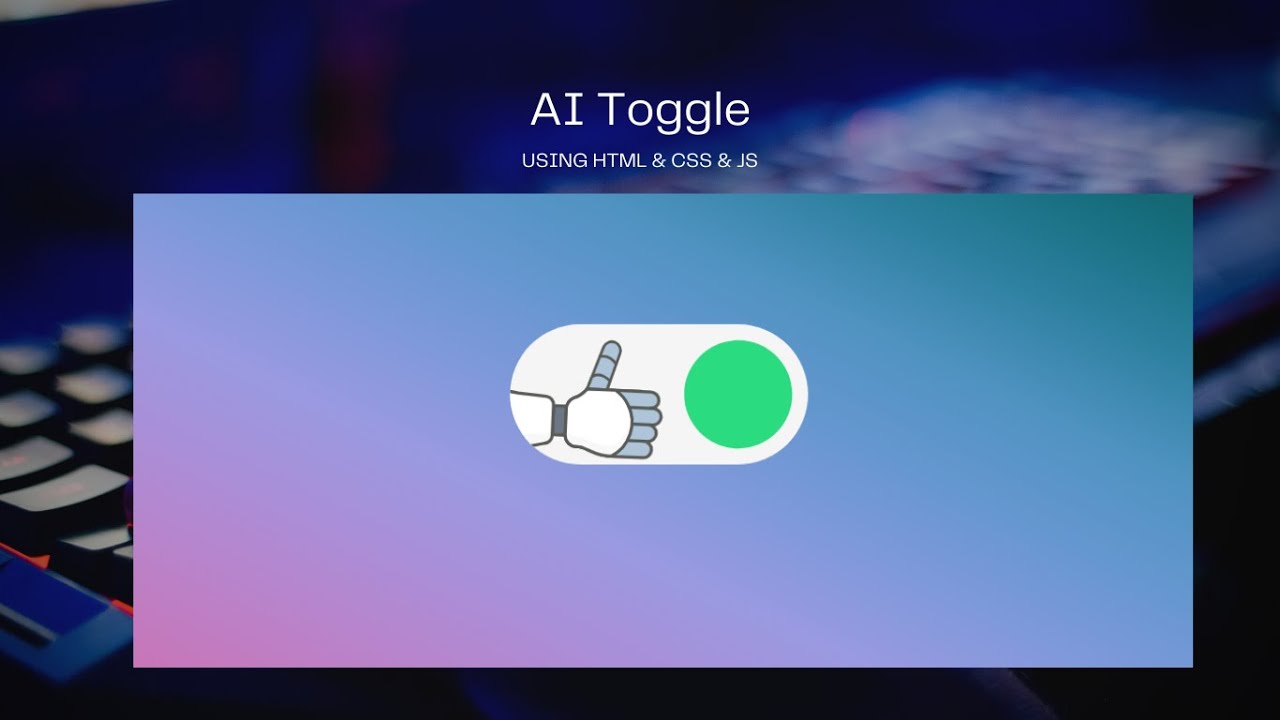 recocode's tweet card. AI Toggle Using HTML & CSS & JS