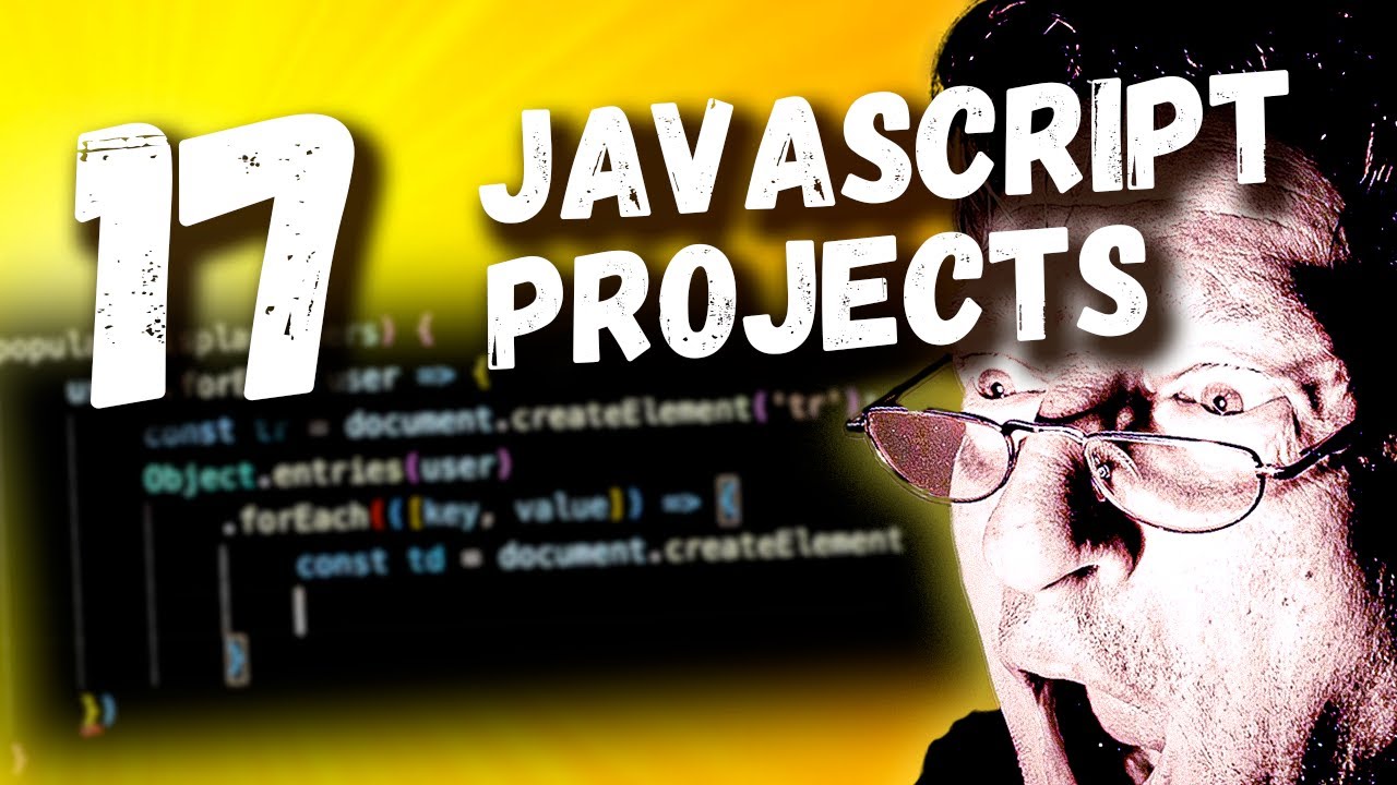 codewithbubb's tweet card. 17 New JavaScript Projects for Beginners [Full Course]