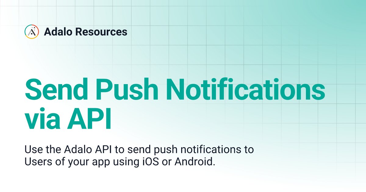 DocsAlert's tweet card. Use the Adalo API to send push notifications to Users of your app using iOS or Android.