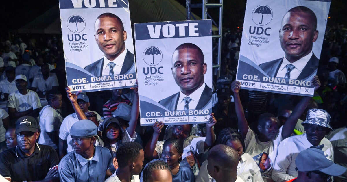 Harvard_Law's tweet card. Duma Boko's coalition overcame the ruling party that had governed Botswana since its independence