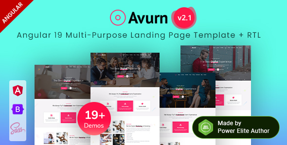 stylelibreview's tweet card. Avurn – это креативный адаптивный шаблон Angular, созданный с помощью Angular 10, Bootstrap 4 и Sass. Он поставляется с демонстрацией для многоцелевой бизнес-ниши, такой как Цифровое аген...