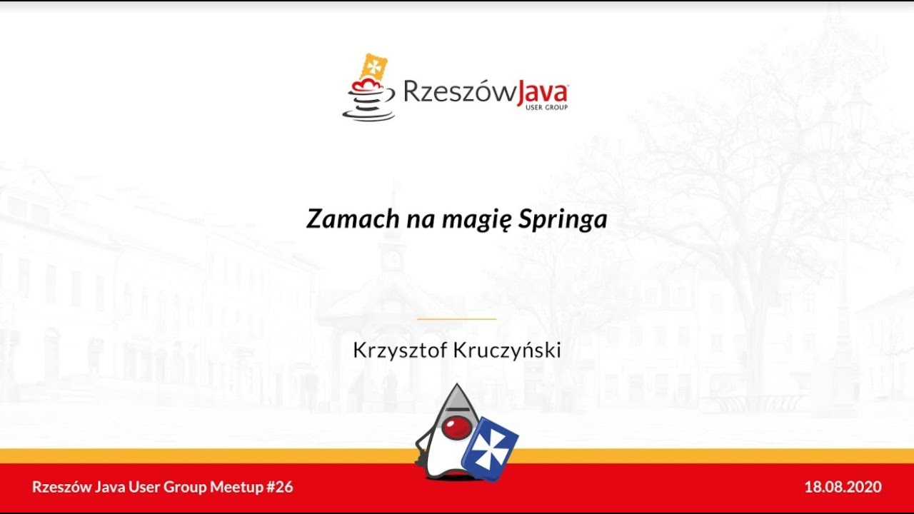 RzeszowJava's tweet card. RJUG #26 "Zamach na magię Springa" - Krzysztof Kruczyński