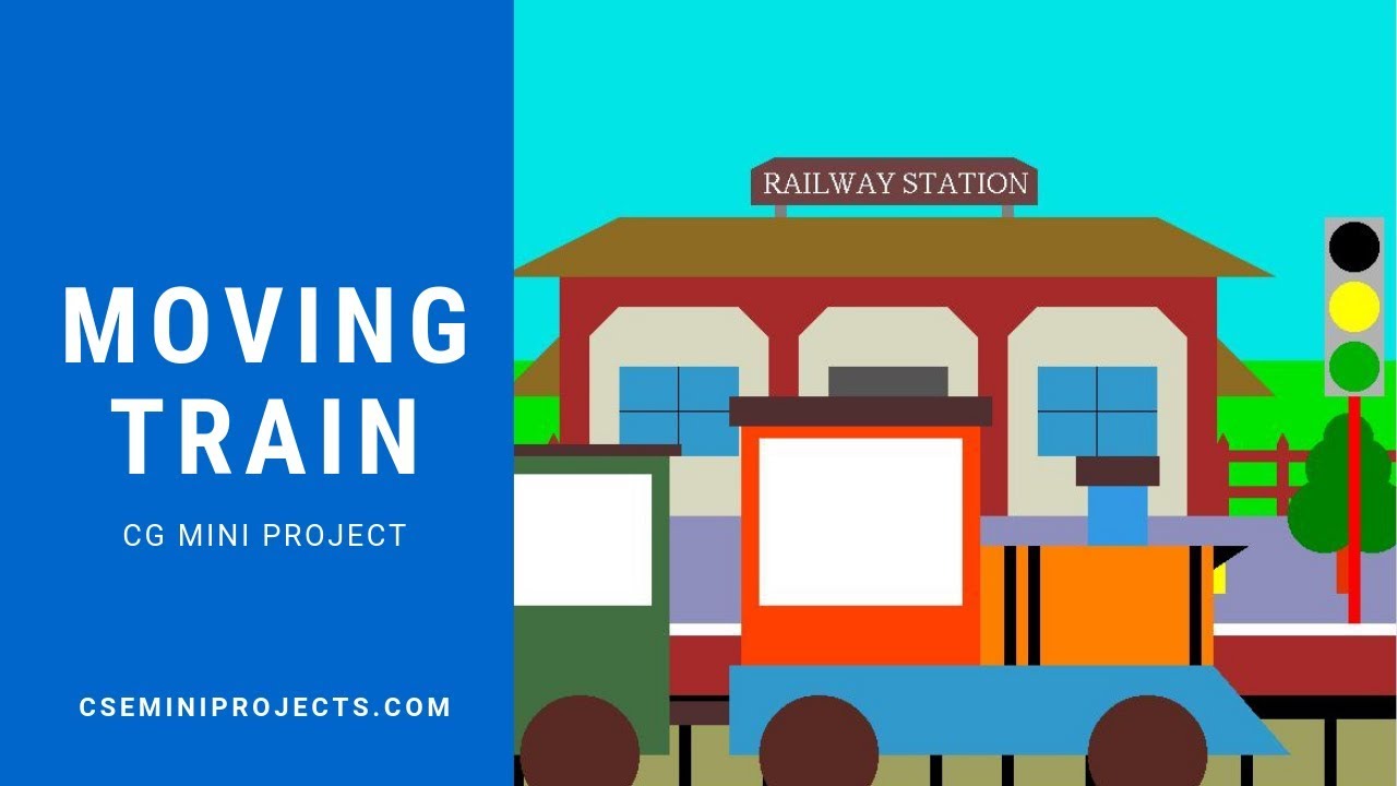 cse_mini's tweet card. Moving Train CG Mini Project | Computer Graphics (CG) Mini Project...