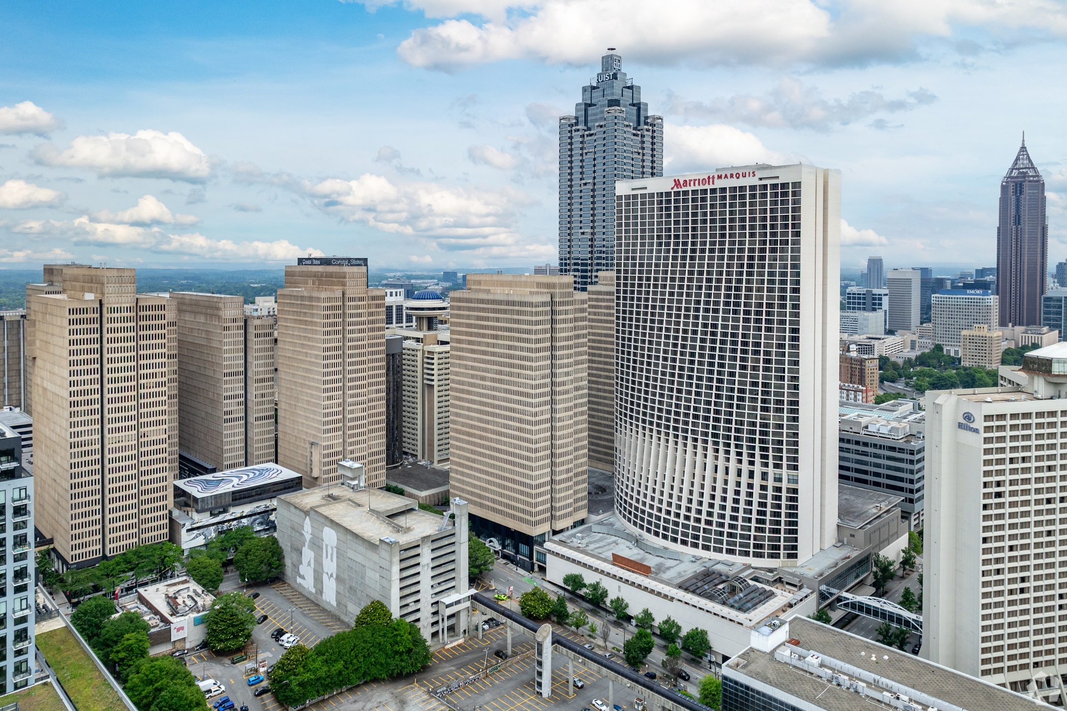 ThreadATL's tweet card. JLL lists six towers at Peachtree Center for sale