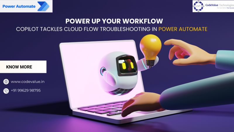 CodeValueTech's tweet card. The copilot in #powerautomate stays with you in your flow building journey and helps you build, set up, and run an automation on your behalf through a chat experience. It helps answer flow and...