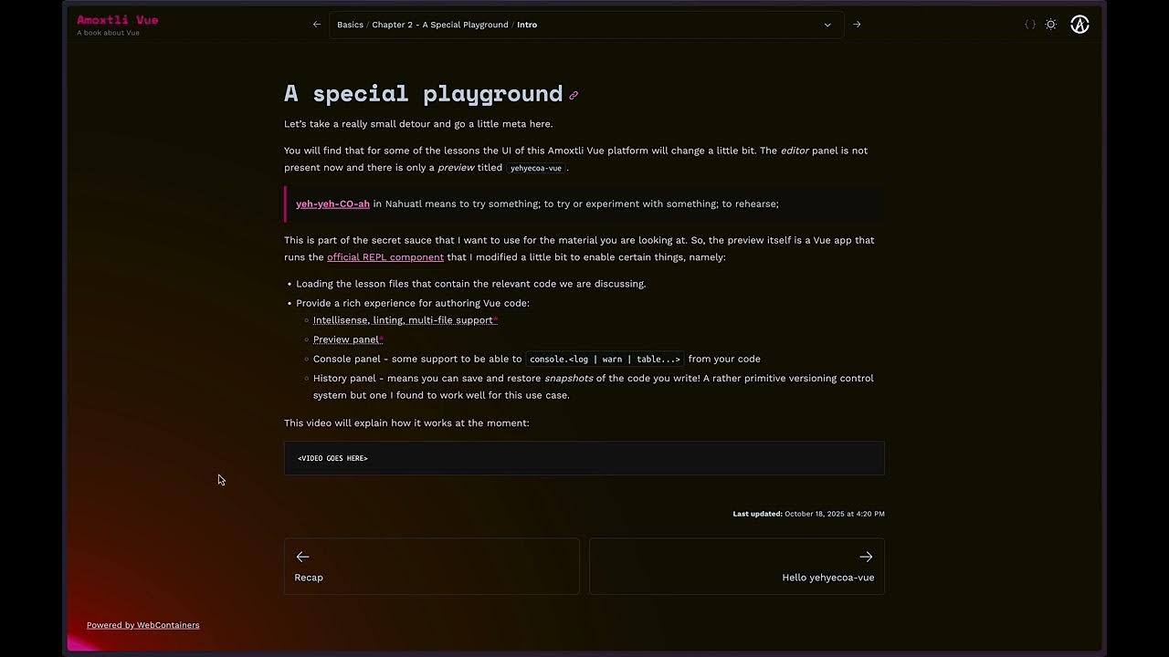 _ackzell's tweet card. Amoxtli Vue: My latest side project