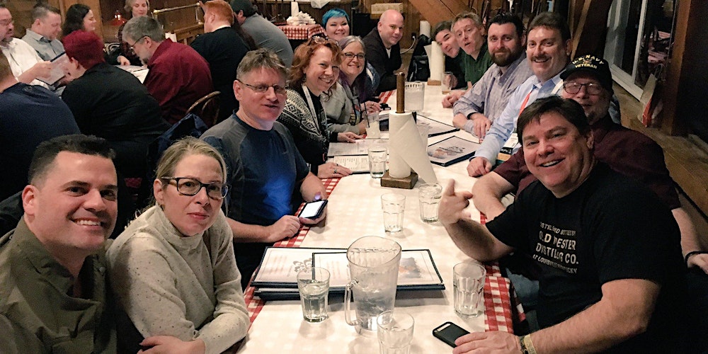 ReviewMyDB's tweet card. Join us for a farewell dinner at the Crab Pot on Friday night at 7:30pm.