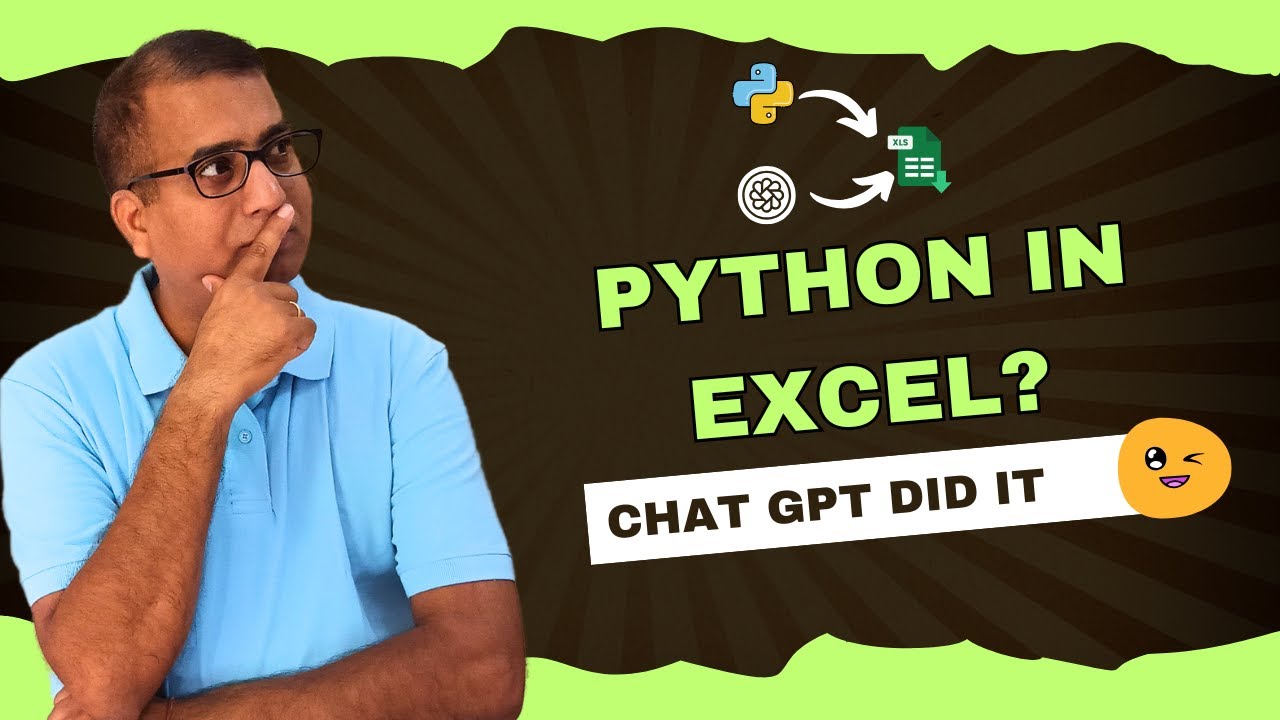 excelsirji's tweet card. Create Excel Python Functions Using ChatGPT — No Coding Needed! (Data...