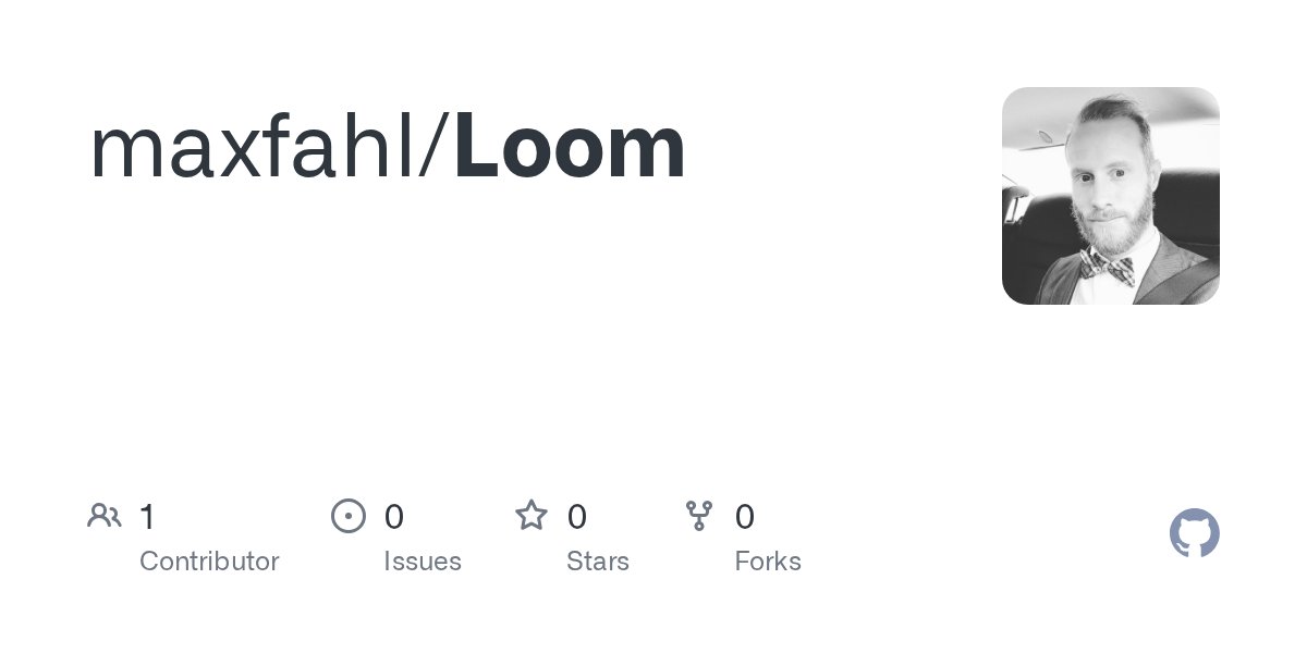 heyitsfahl's tweet card. Contribute to maxfahl/Loom development by creating an account on GitHub.