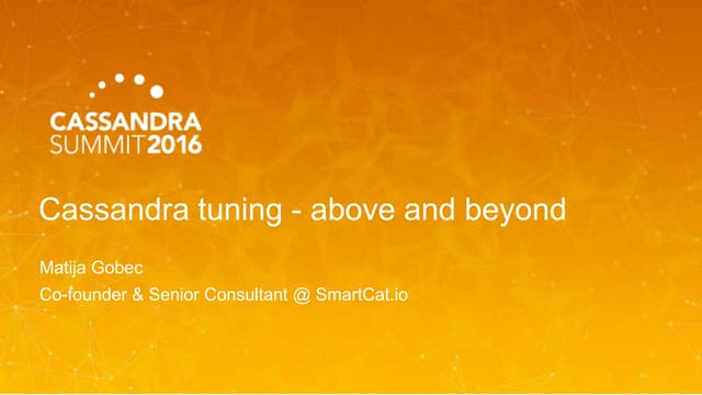 mad_max0204's tweet card. Cassandra Tuning - above and beyond