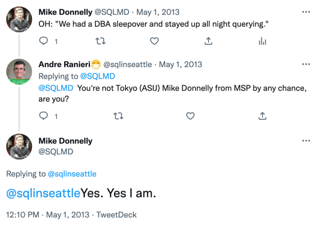 SQLMD's tweet card. If you are still on twitter you are probably like the rest of us and just enjoying the thrill of riding on empty to see how far we can get before the servers run out of RPCs. (Trust me that is a si…