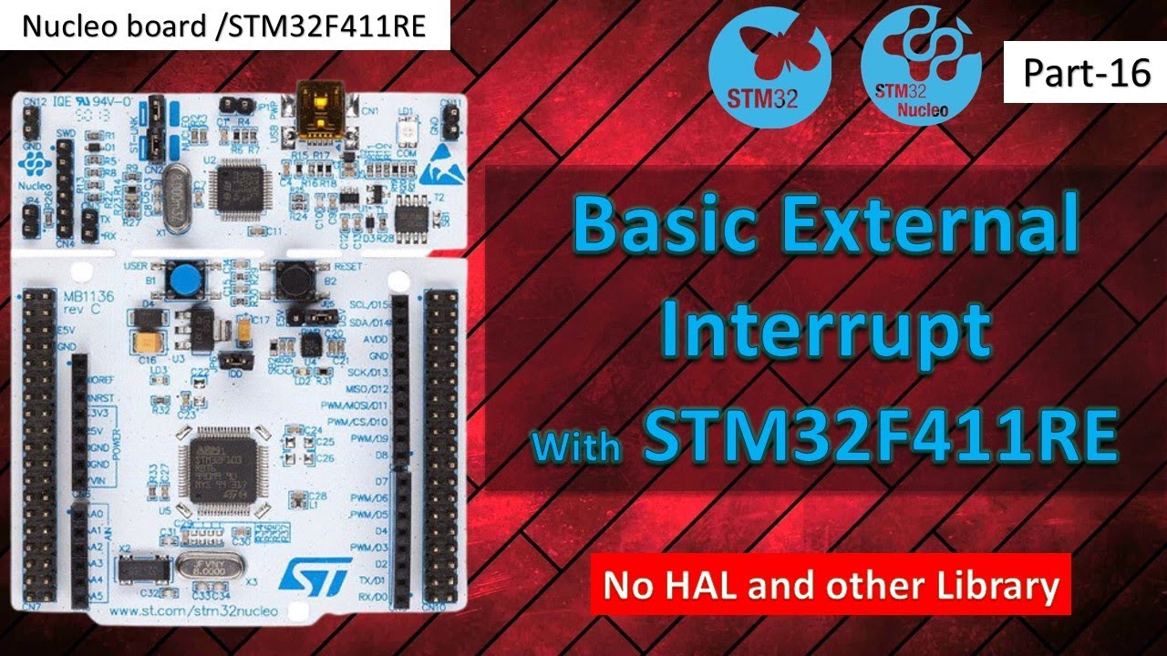 vlrobotech's tweet card. 16 Basic External Interrupt Driver with STM32F4 Nucleo Board
