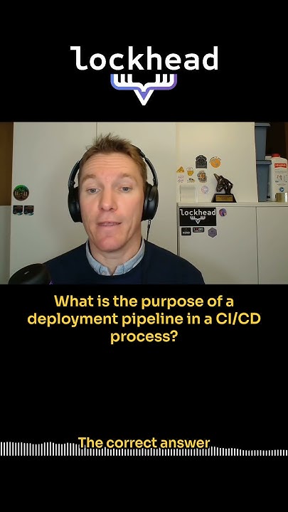 Lockhead's tweet card. #quiz What is the purpose of a deployment pipeline in a CI/CD...