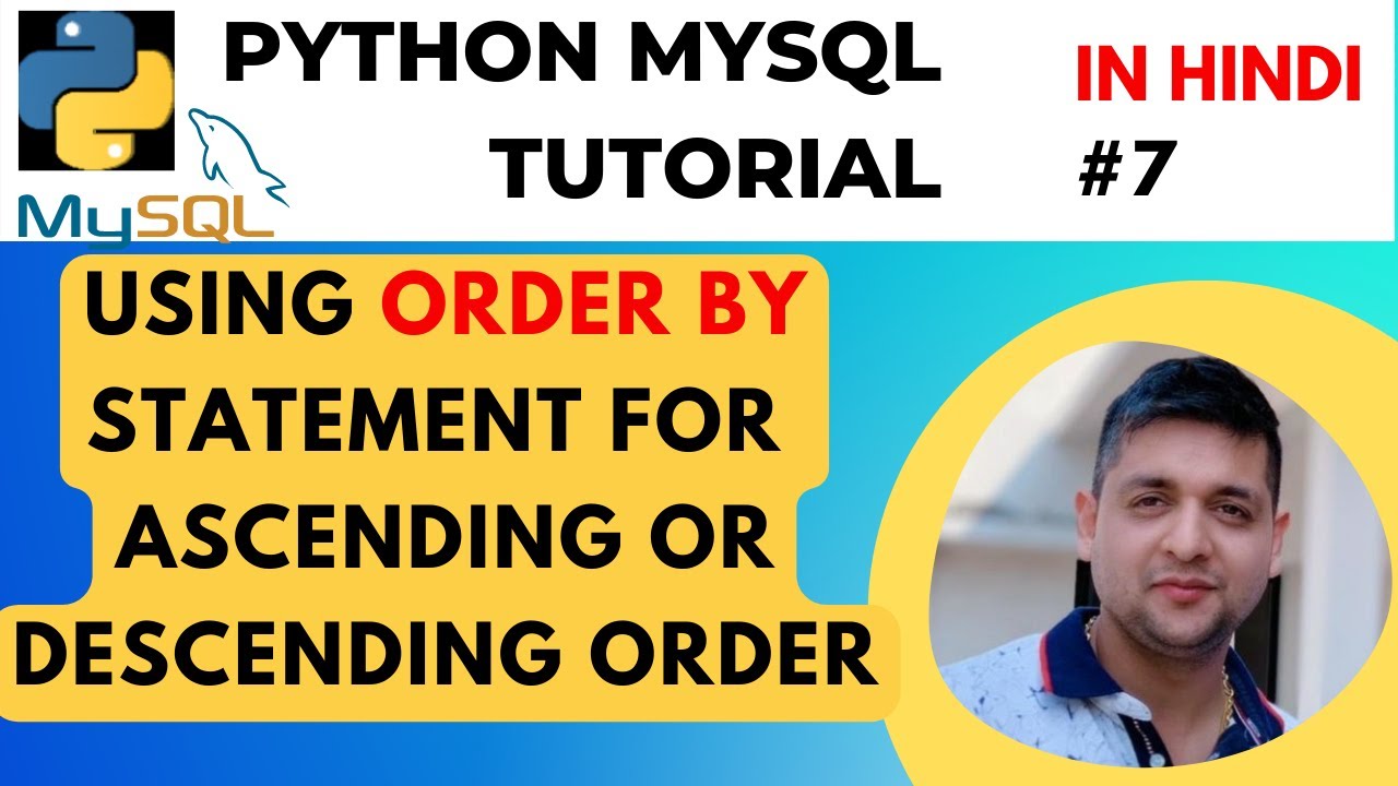 DatacodeSharad's tweet card. Using ORDER BY Statement for Sorting Result in MySQL Python || Python...