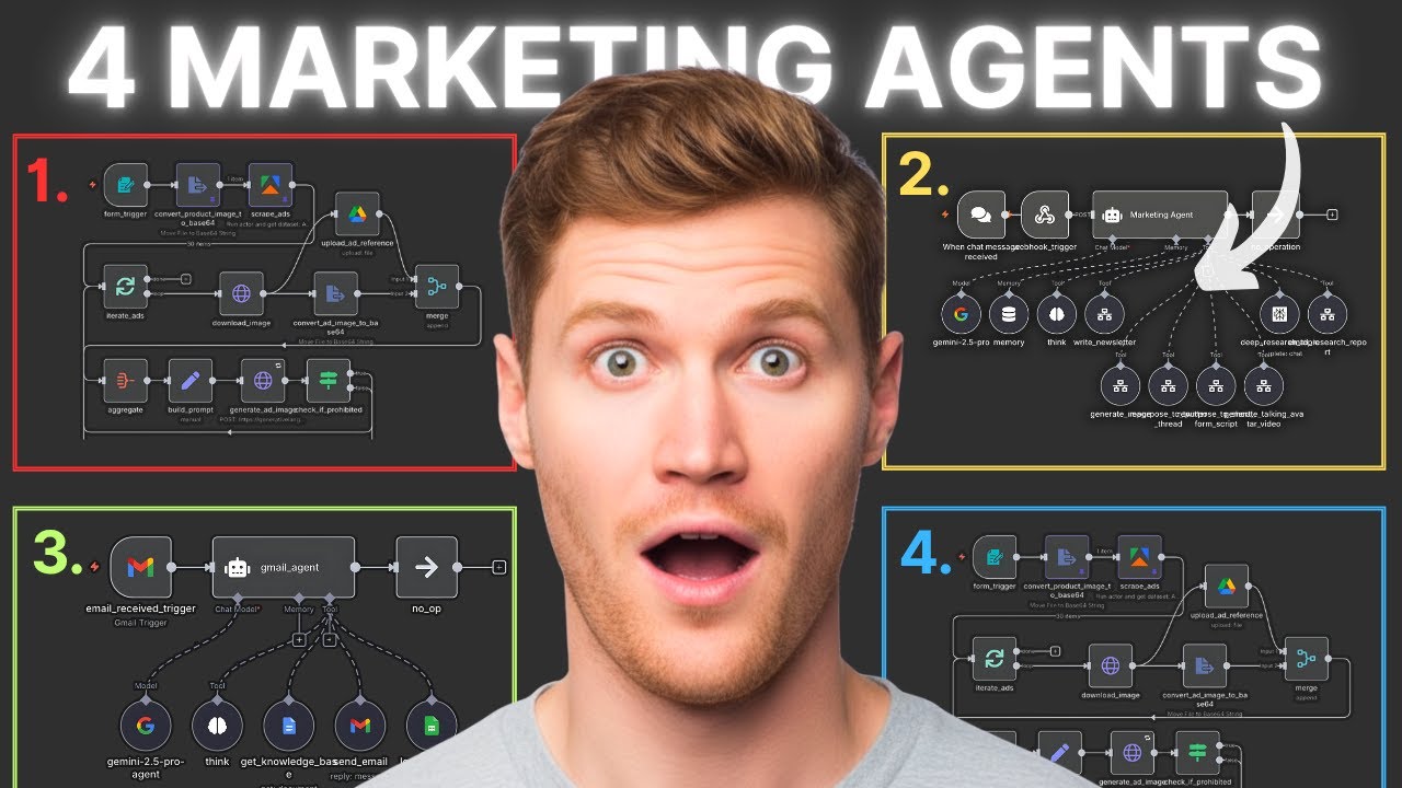 recap_david's tweet card. These 4 n8n Marketing Agents Are Making Me $1,000's!!! (free download)