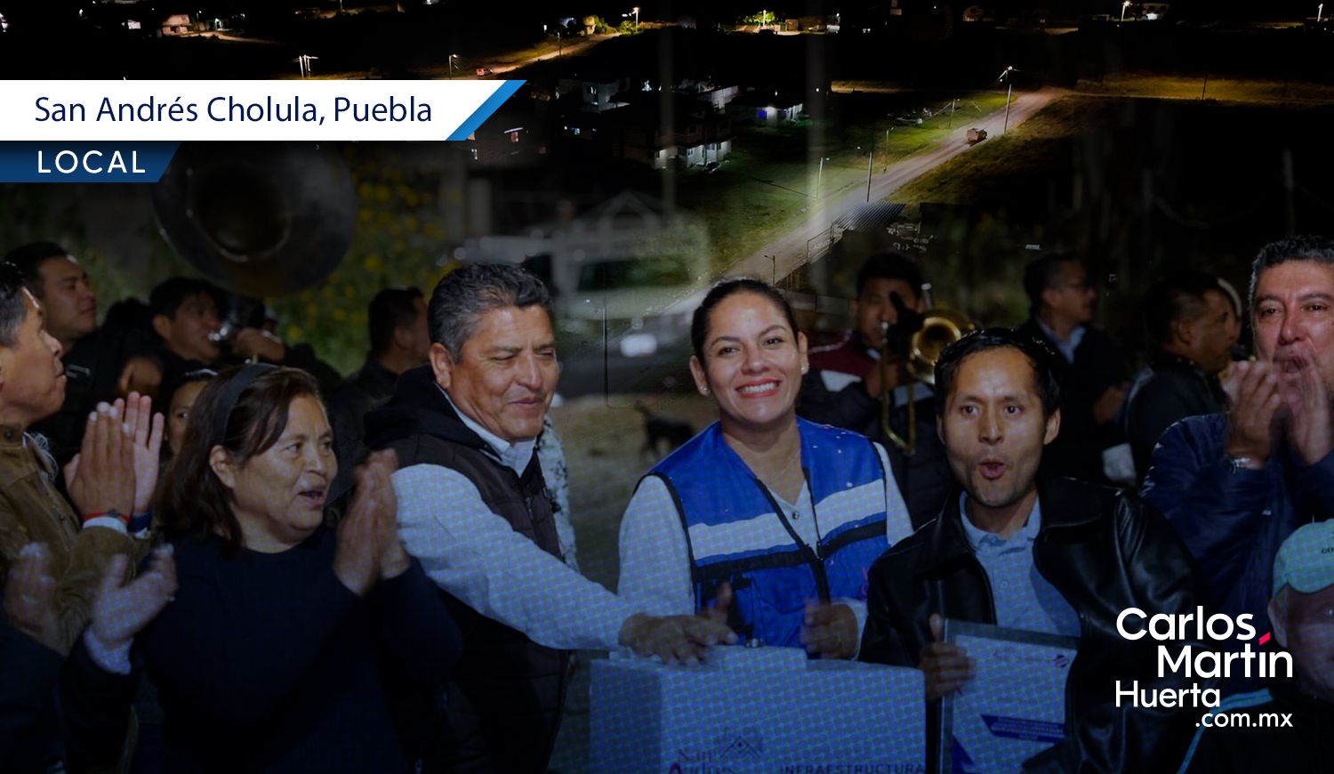 carlosmartinh's tweet card. En un esfuerzo por mejorar las condiciones de vida de las familias en el municipio, la presidenta Lupita Cuautle Torres encabezó la entrega de las obras de ampliación de drenaje sanitario y de la red...