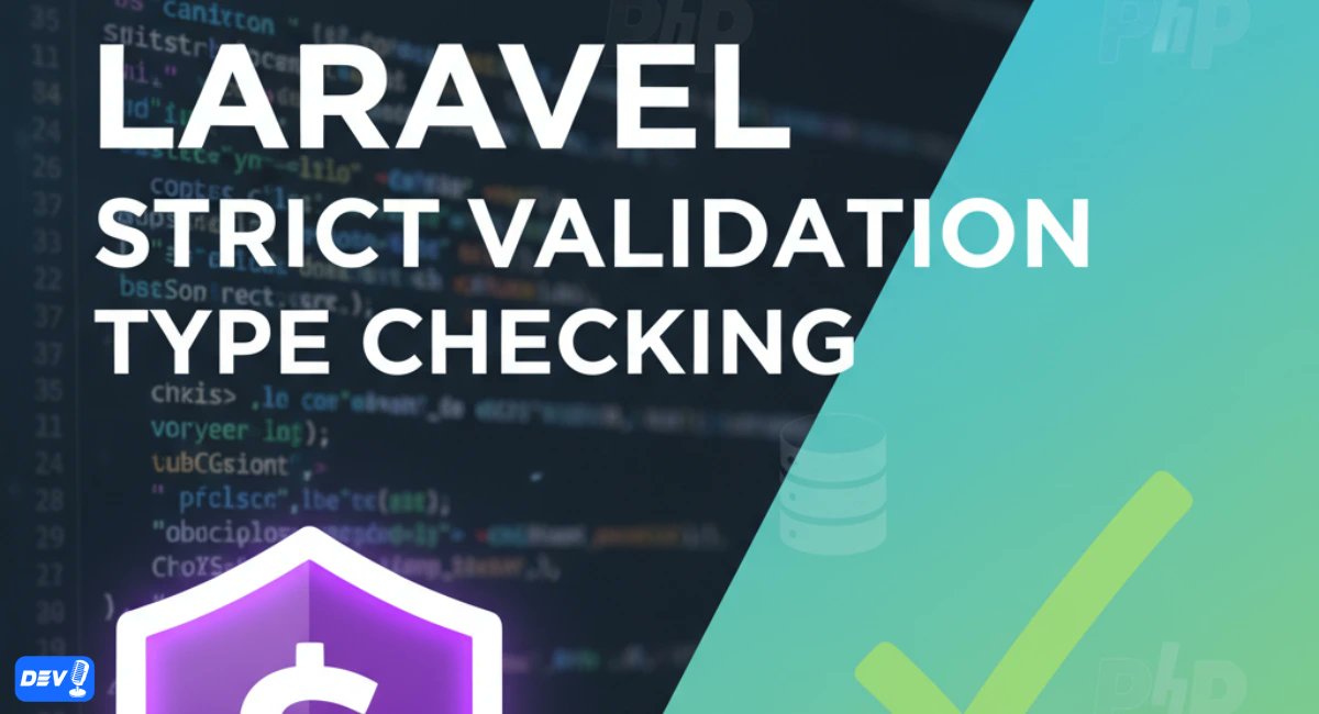 devtalk94's tweet card. Stop data type bugs in their tracks! Learn how Laravel's 'strict' validation rule ensures exact boolean, integer, and array types—perfect for APIs and financial applications. Code with confidence!