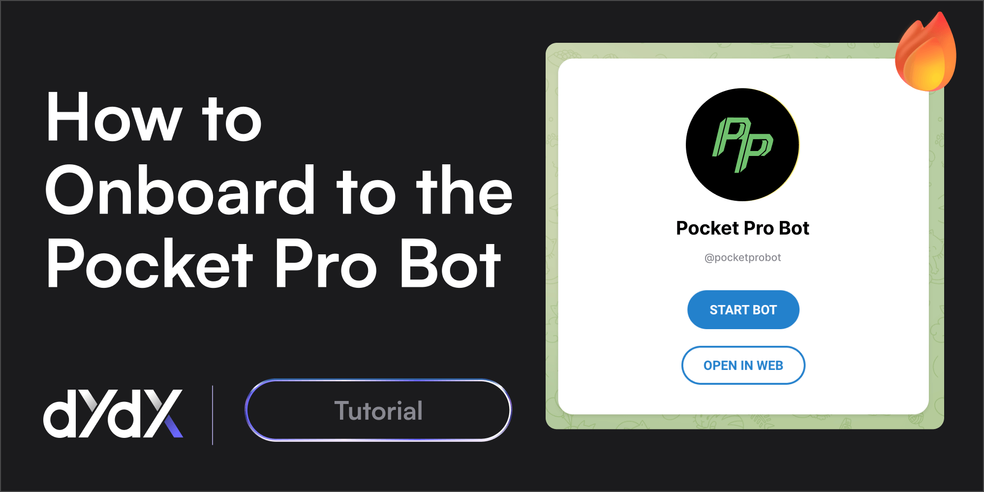 dYdX's tweet card. The Pocket Pro Bot lets you trade Solana memes and dYdX perpetuals directly in Telegram, offering fast wallet setup, seamless deposits and bridging, and simple commands to trade, compete with...