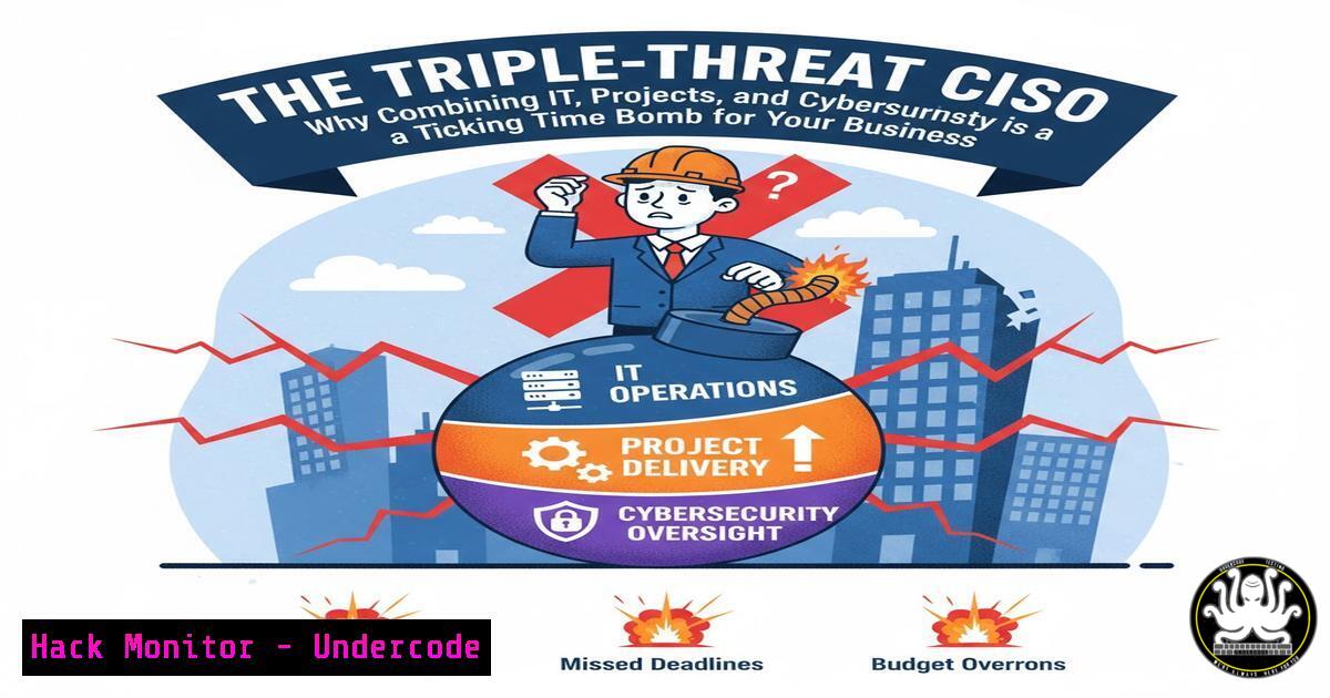 UndercodeUpdate's tweet card. The Triple-Threat CISO: Why Combining IT, Projects, and Cybersecurity is a Ticking Time Bomb for Your Business - "Undercode Testing": Monitor hackers like a