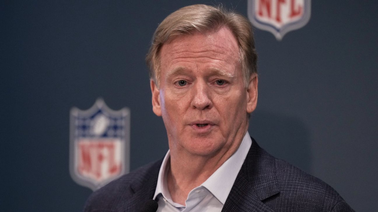 espn's tweet card. The NFL is not considering dropping Bad Bunny as its Super Bowl halftime headline performer, commissioner Roger Goodell said Wednesday.