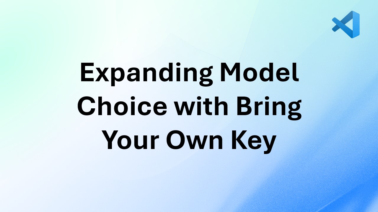code's tweet card. Learn how the new Language Model Chat Provider API in VS Code is enabling more model choice and extensibility for chat experiences via the Bring Your Own Key experience.