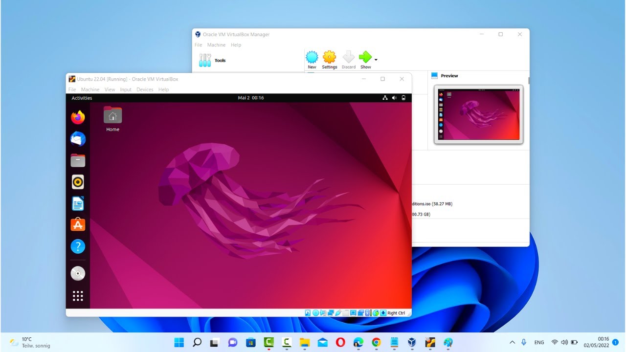 ProgrammingKnow's tweet card. How to Install Ubuntu 22.04 LTS on VirtualBox in Windows 11