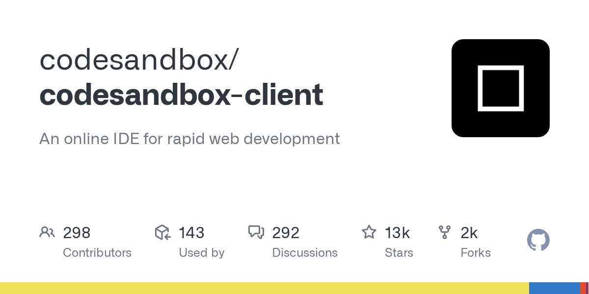 JavaScript10000's tweet card. An online IDE for rapid web development. Contribute to codesandbox/codesandbox-client development by creating an account on GitHub.
