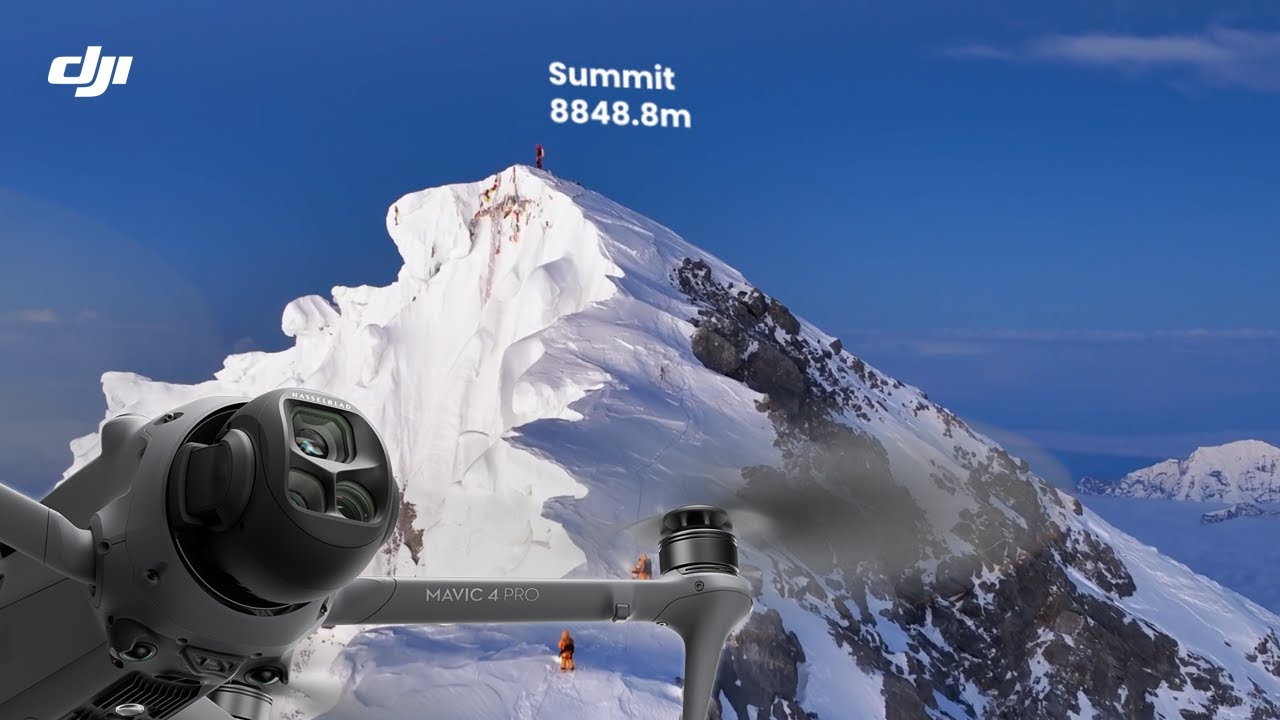 camplexlearning's tweet card. 29,000 Feet Up Mount Everest with DJI Mavic 4 Pro