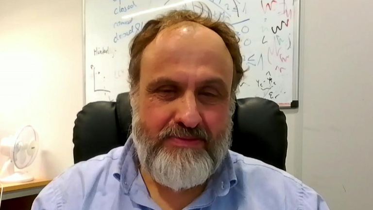 SkyNews's tweet card. Economics professor Michael Ben-Gad says he was branded a terrorist by masked protesters from a group calling itself City Action for Palestine, and has rejected demands for him to resign.