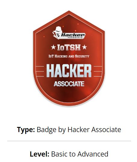 harshad_hacker's tweet card. 🌟 Exciting News! 🌟 I’m thrilled to share that I have successfully completed the IoT Hacking and Security (IoTHS) Course from Hacker Associate on October 5, 2024. This course deepened my understan...