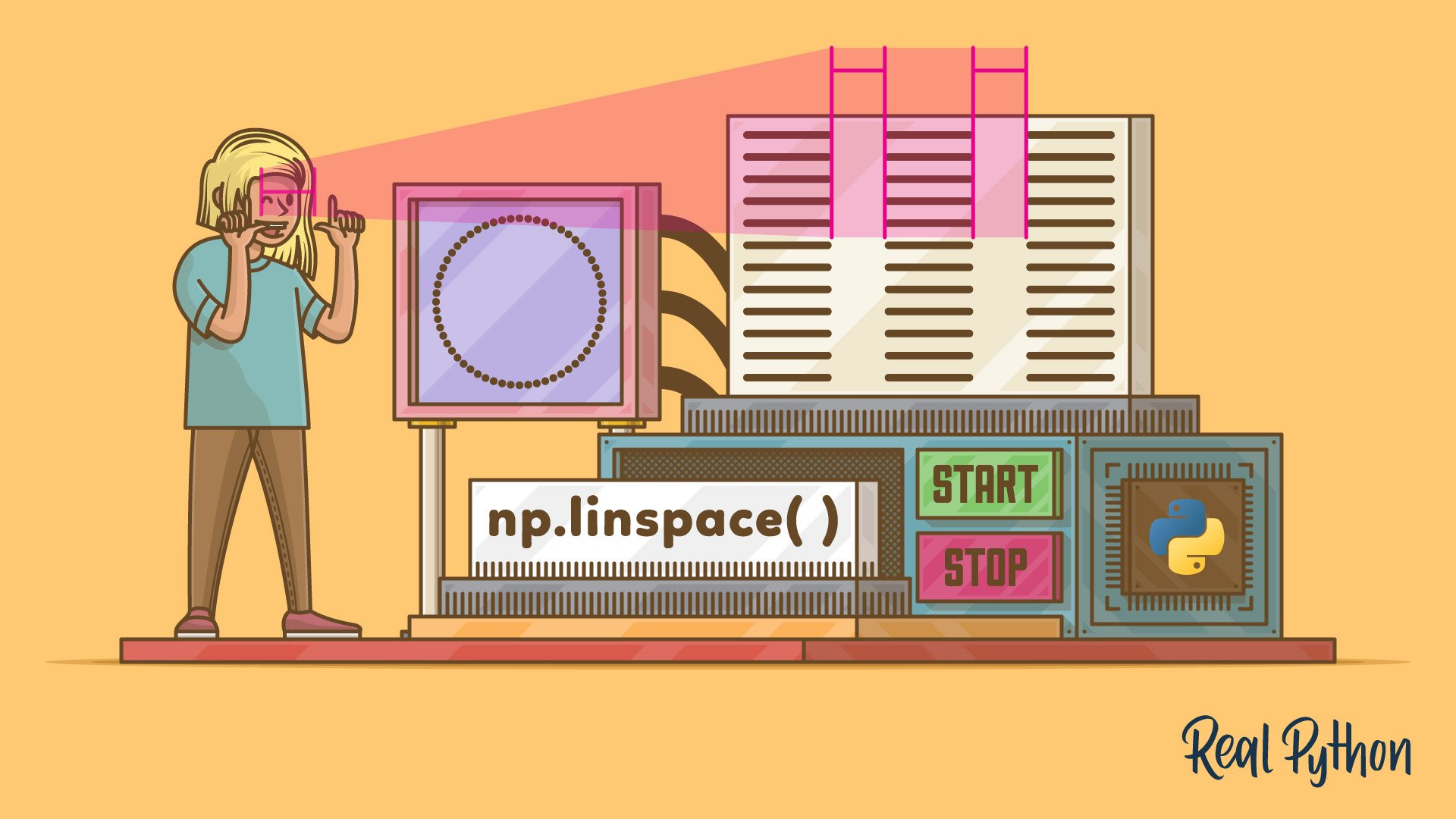 realpython's tweet card. In this tutorial, you'll learn how to use NumPy's np.linspace() effectively to create an evenly or non-evenly spaced range of numbers. You'll explore several practical examples of the function's many...