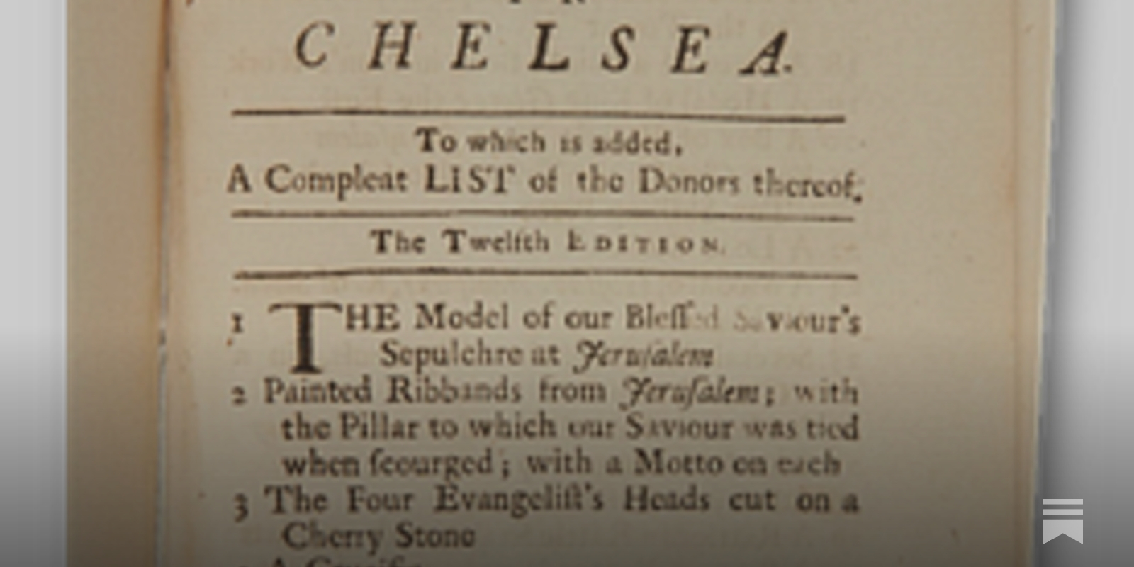 ListsOfNote's tweet card. A Catalogue of the Rarities, to be Seen at Don Saltero's Coffee-house: In Chelsea