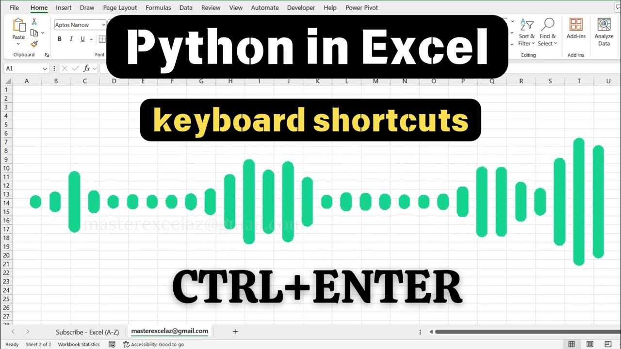 masterexcelaz's tweet card. CTRL+ENTER | Python in excel | Keyboard shortcuts