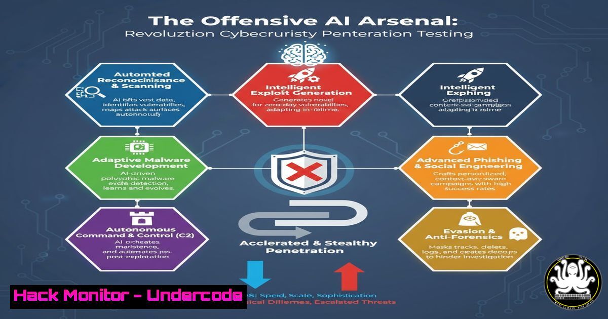 UndercodeUpdate's tweet card. The Offensive AI Arsenal: How State-of-the-Art Models Are Revolutionizing Cybersecurity Penetration Testing - "Undercode Testing": Monitor hackers like a pro.