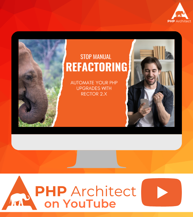 phparch's tweet card. ﻿ One of the more challenging parts of coding is making sure we're constantly refactoring our code to make it easier to maintain. It's also a pain to try and keep up with all of the deprecated...