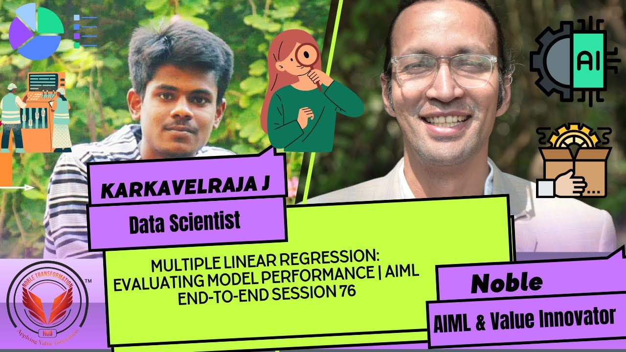 NobleArya4's tweet card. Multiple Linear Regression: Evaluating Model Performance | AIML...