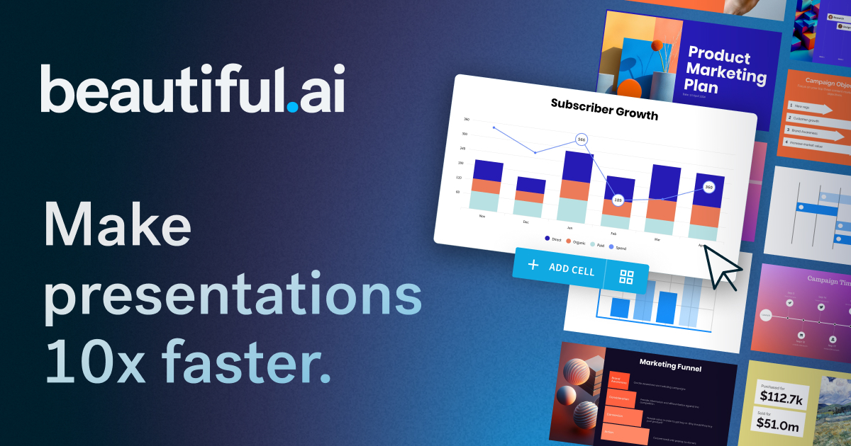 amitcoder1's tweet card. The AI presentation maker built for speed and polish. Beautiful.ai helps you create professional, client-ready slide decks in minutes. Try it free for 14 days - Make slides with the #1 AI slide...