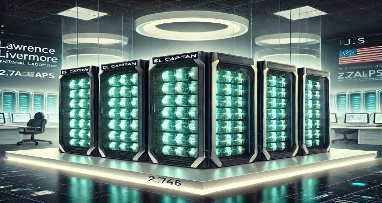 wiob_S's tweet card. The world’s fastest supercomputer, *El Capitan*, has been launched at the Lawrence Livermore National Laboratory (LLNL) in California