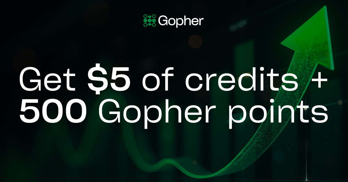 tcp_user's tweet card. Get $5 FREE credits + 500 Gopher points. AI trade signals, entries, exits & stops + autotrading on 100,000+ Cryptos & Stocks. Use Deepseek, Grok, and Gemini models.