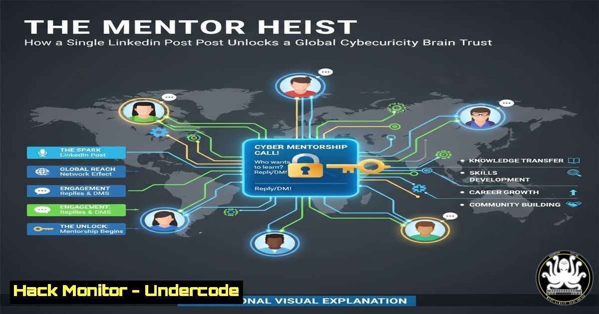 UndercodeUpdate's tweet card. The Mentor Heist: How a Single LinkedIn Post Unlocks a Global Cybersecurity Brain Trust - "Undercode Testing": Monitor hackers like a pro. Get real-time
